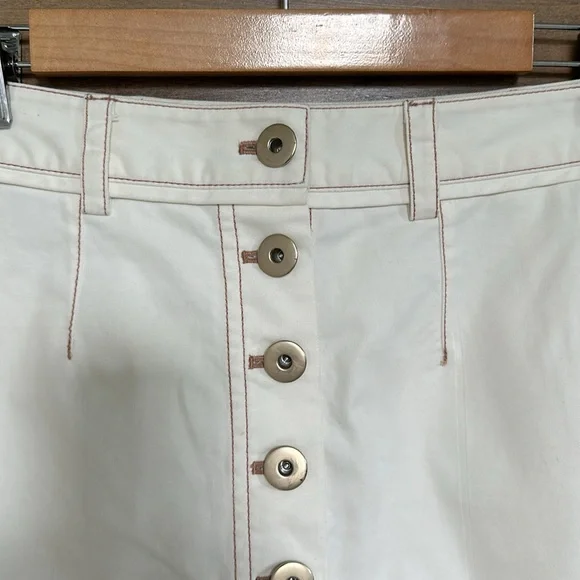 Kate Spade button down ivory white mini skirt - Picture 6 of 13